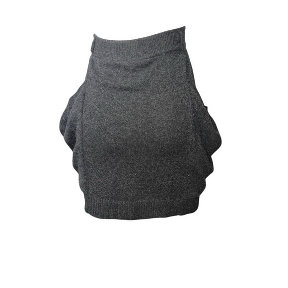 THEORY Gray  Mini Sesi Cashmere Skirt with Side Pockets in Sz Small - Picture 7 of 8